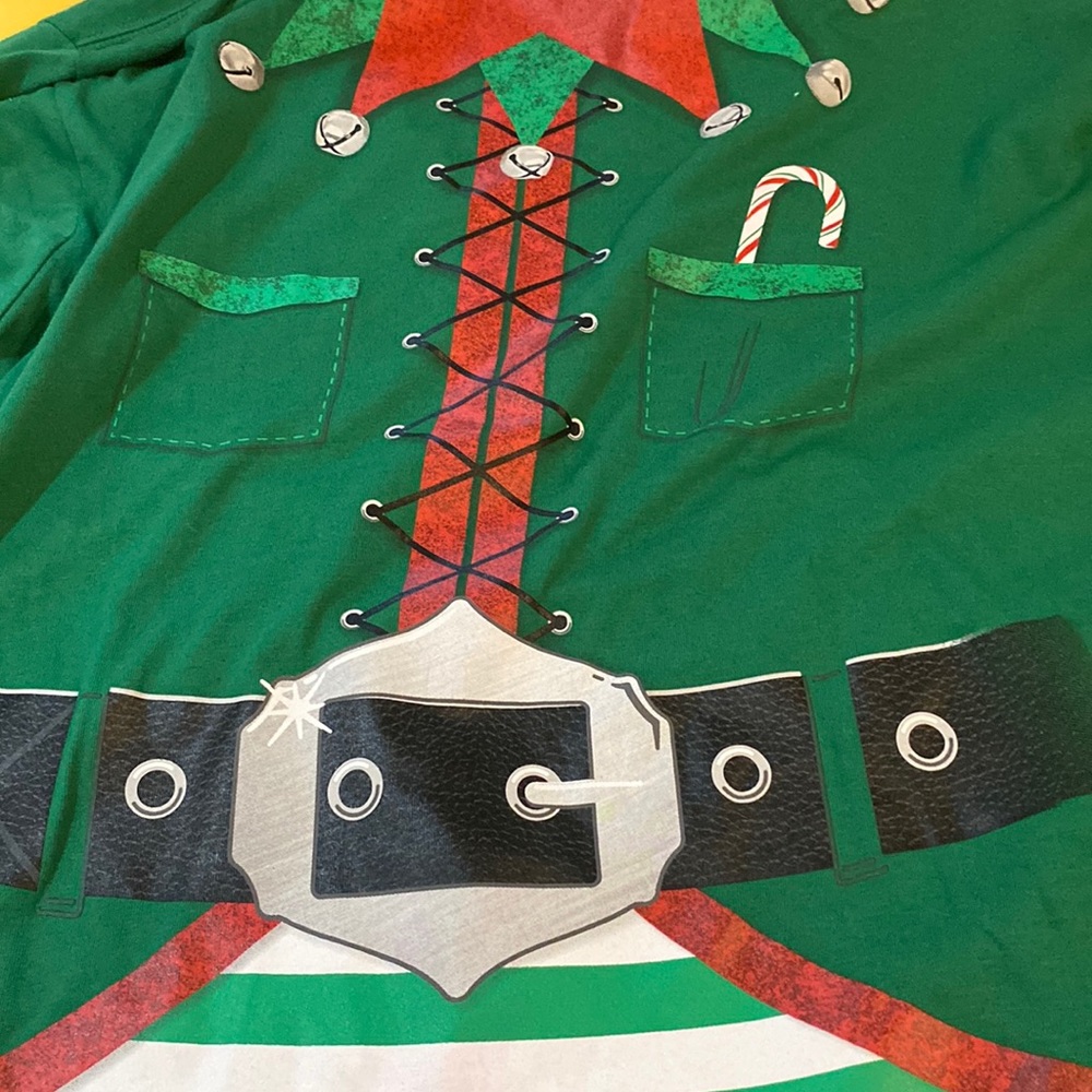 Christmas elf t shirt 2xl green